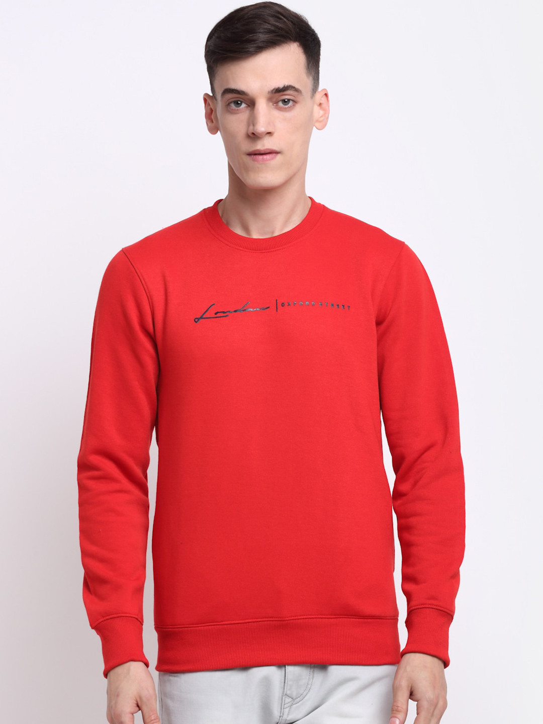 

Rodamo Men Red Sweatshirt