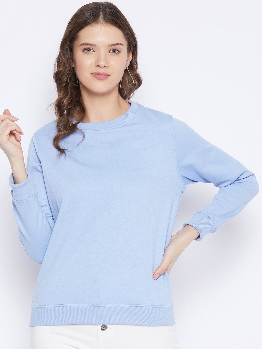 

FRENCH FLEXIOUS Women Blue Sweatshirt