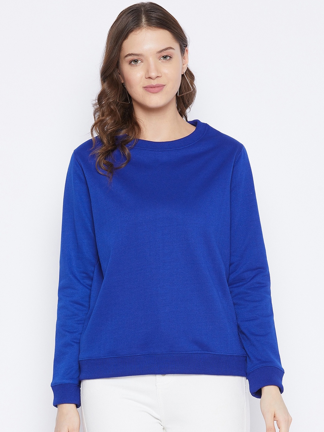 

FRENCH FLEXIOUS Women Blue Sweatshirt