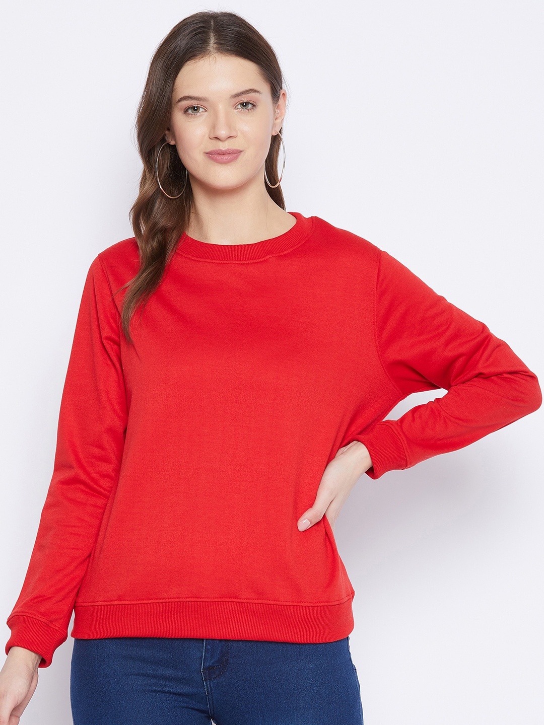 

FRENCH FLEXIOUS Women Red Sweatshirt