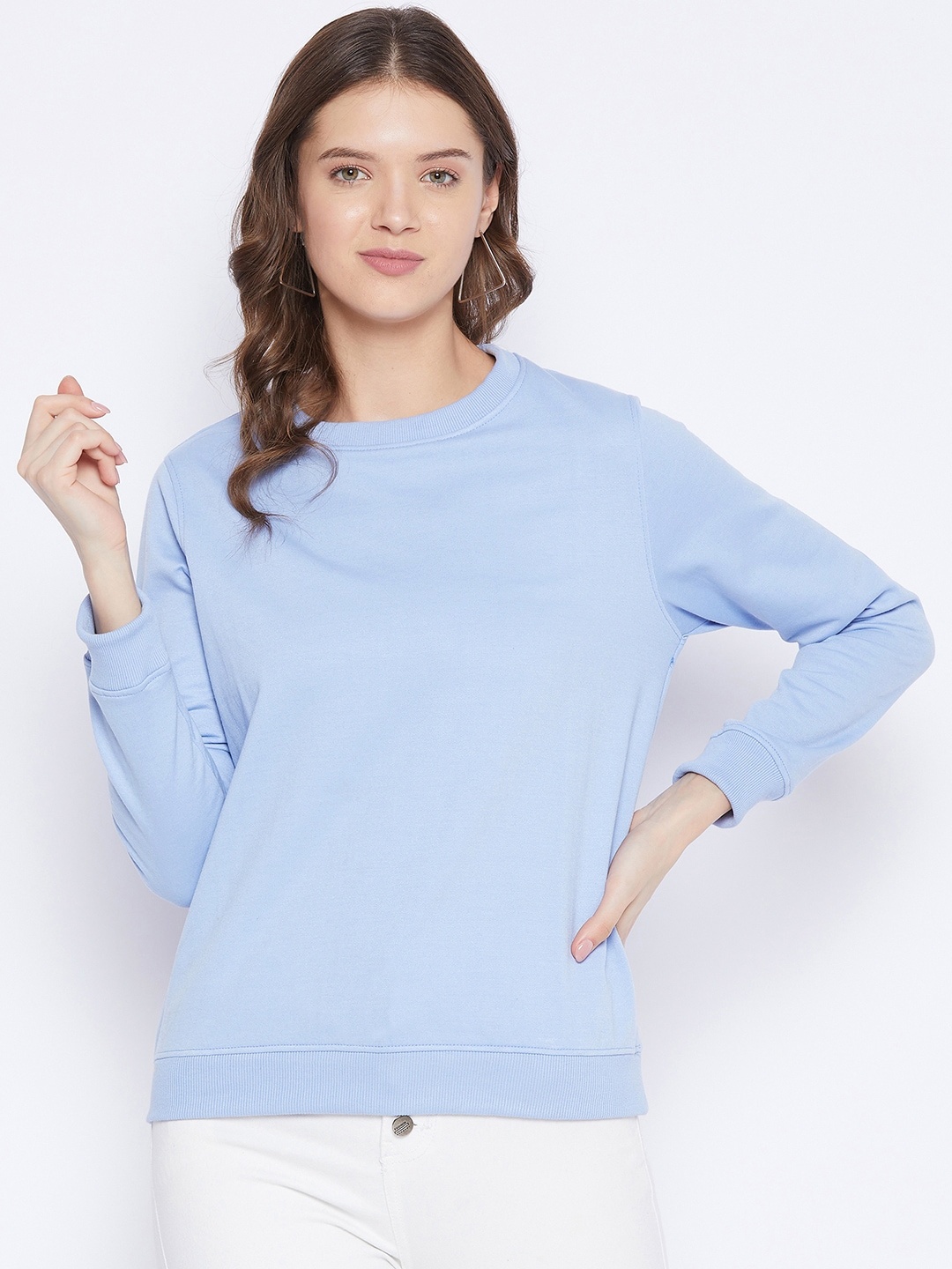 

FRENCH FLEXIOUS Women Blue Sweatshirt