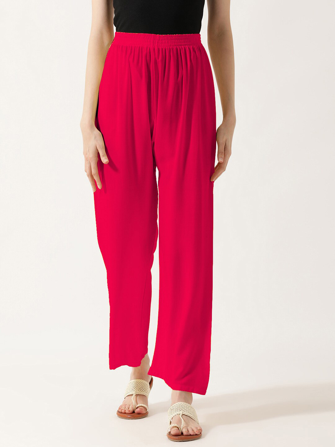 

V2 Value & Variety Women Pink Knitted Ethnic Palazzos