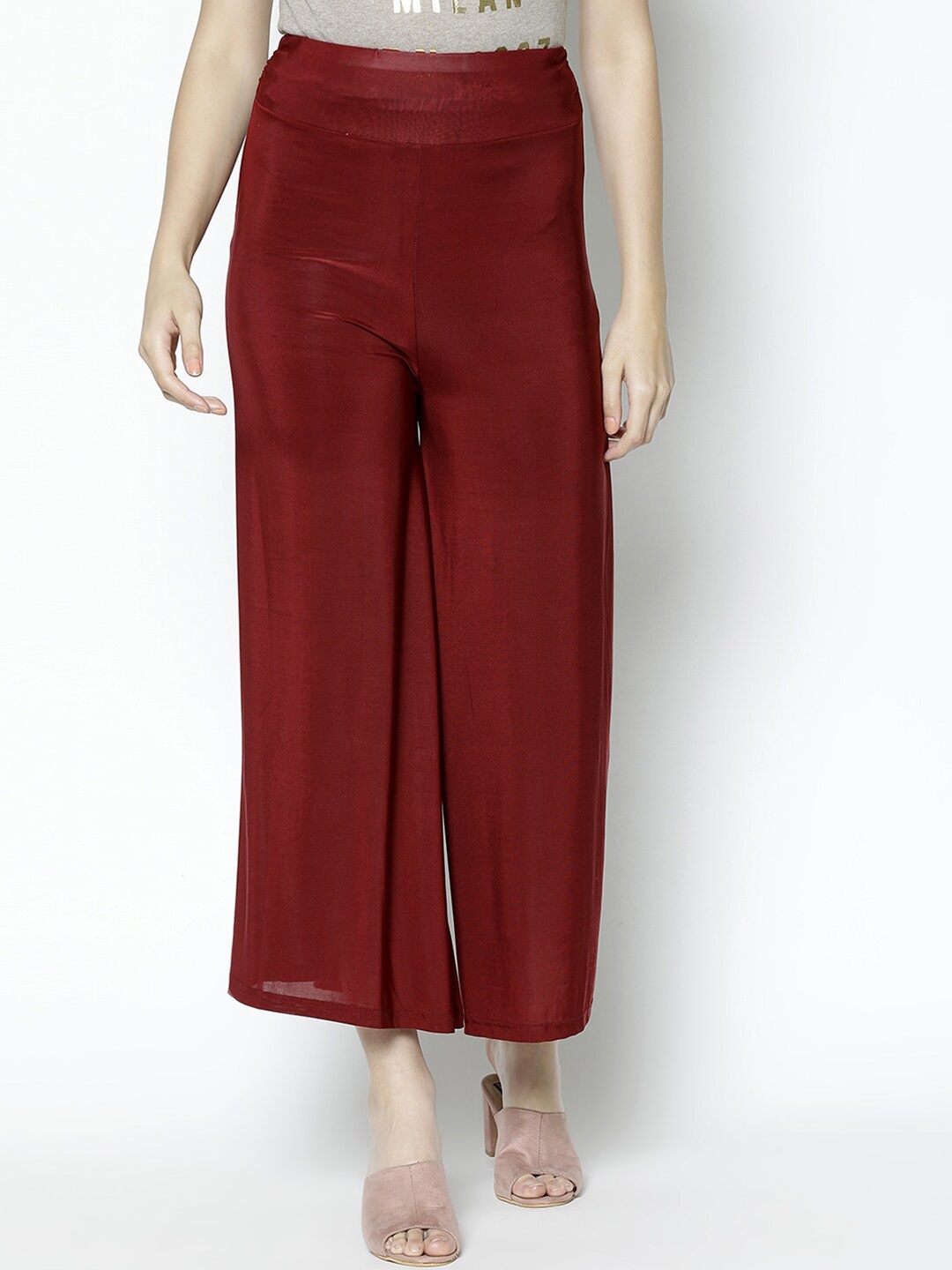 

V2 Value & Variety Women Maroon Knitted Palazzos