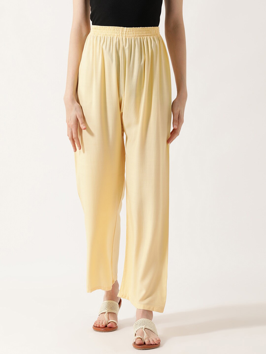 

V2 Value & Variety Women Beige Knitted Ethnic Palazzos