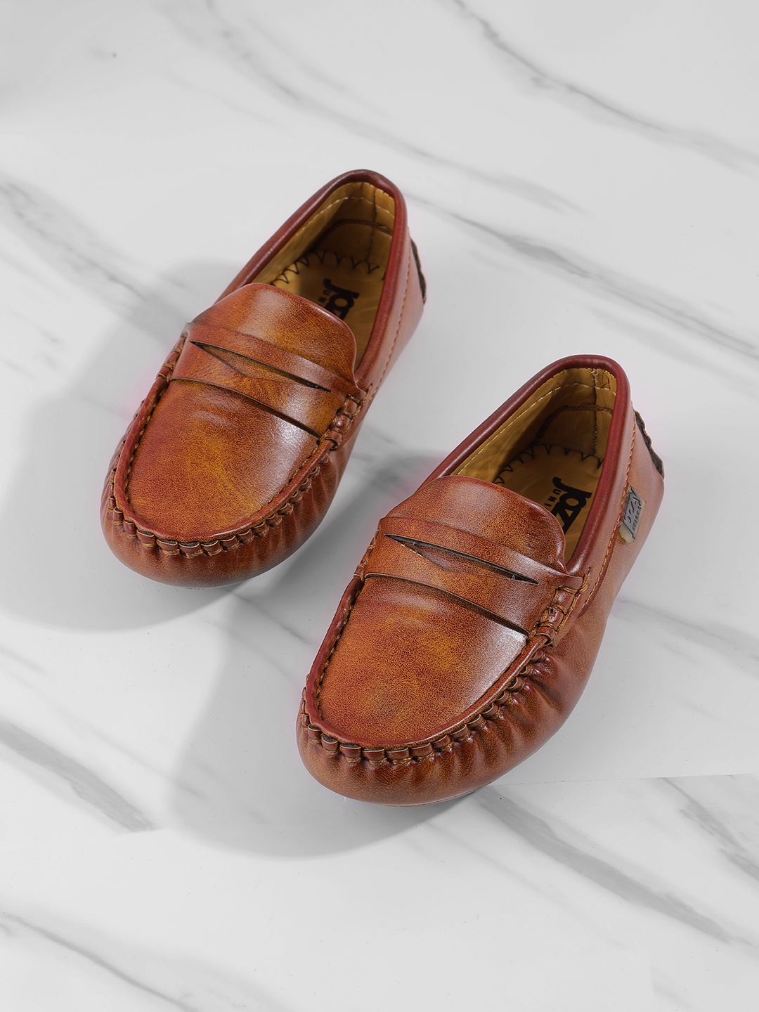 

Jazzy Juniors Boys Tan Brown Driving Shoes