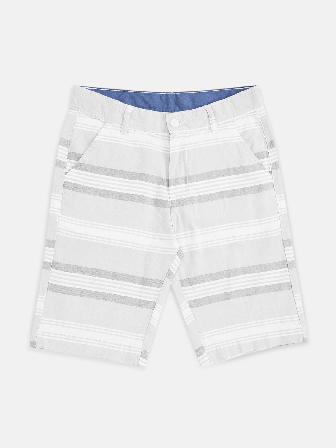 

Pantaloons Junior Boys Grey Striped Regular Shorts
