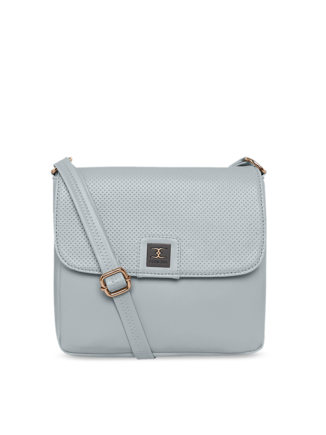 

ESBEDA Blue Geometric Textured PU Structured Sling Bag