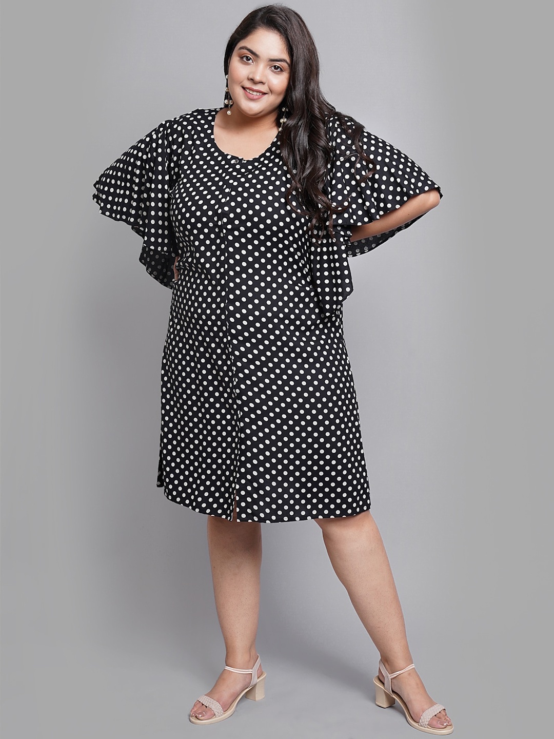 

PrettyPlus by Desinoor.com Black A-Line Dress
