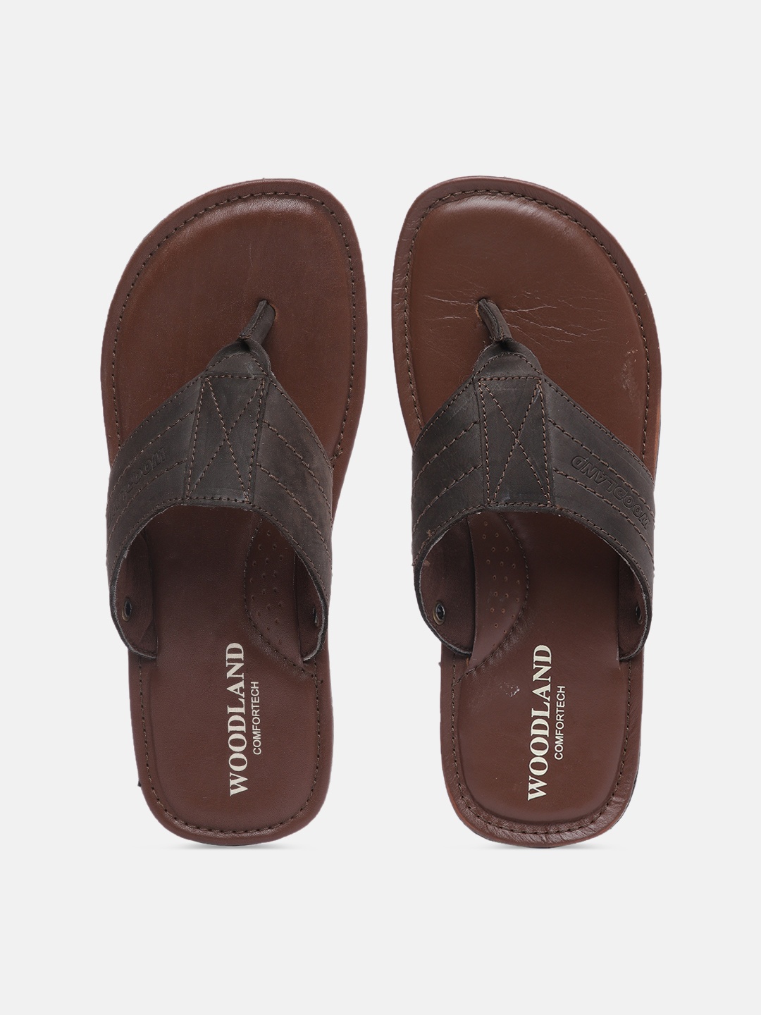 

Woodland Men Brown Leather Comfort Sandals