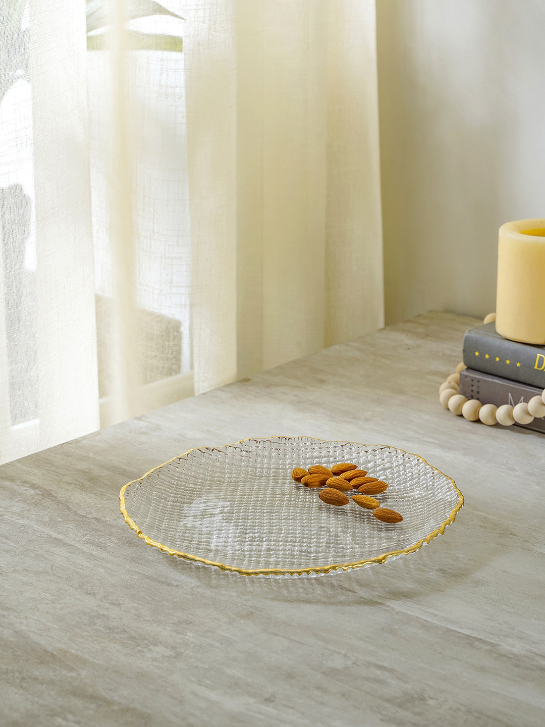 

Pure Home and Living Transparent Clear Halo Dessert Plate