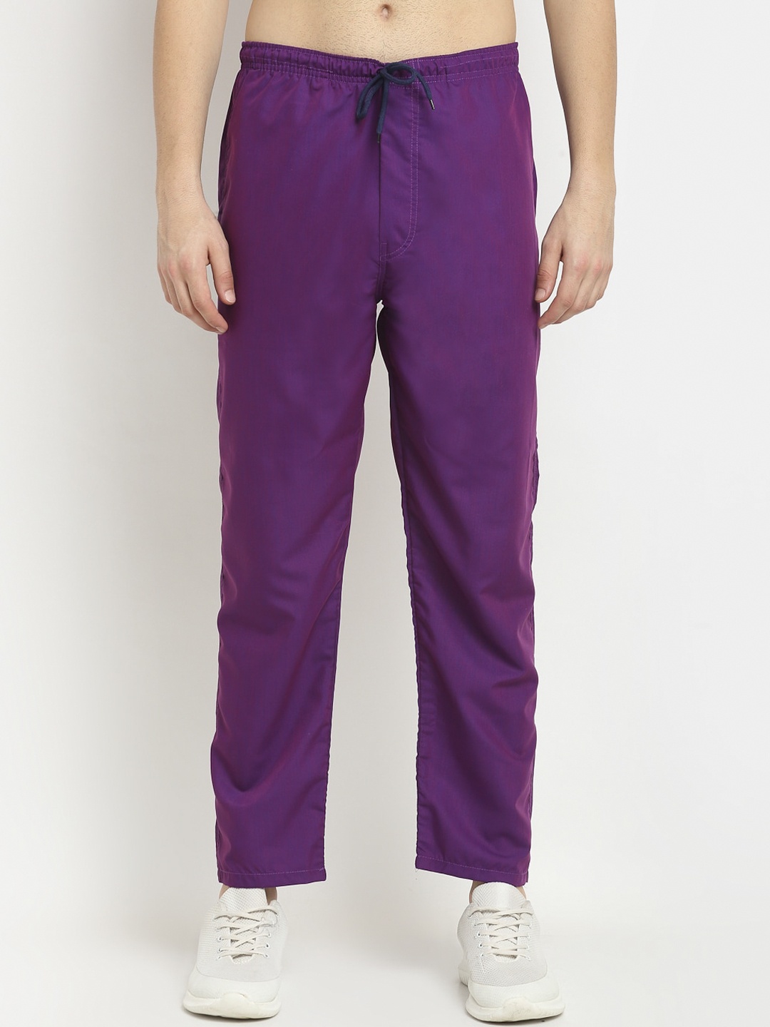 

JAINISH Men Purple Solid Cotton Track Pants