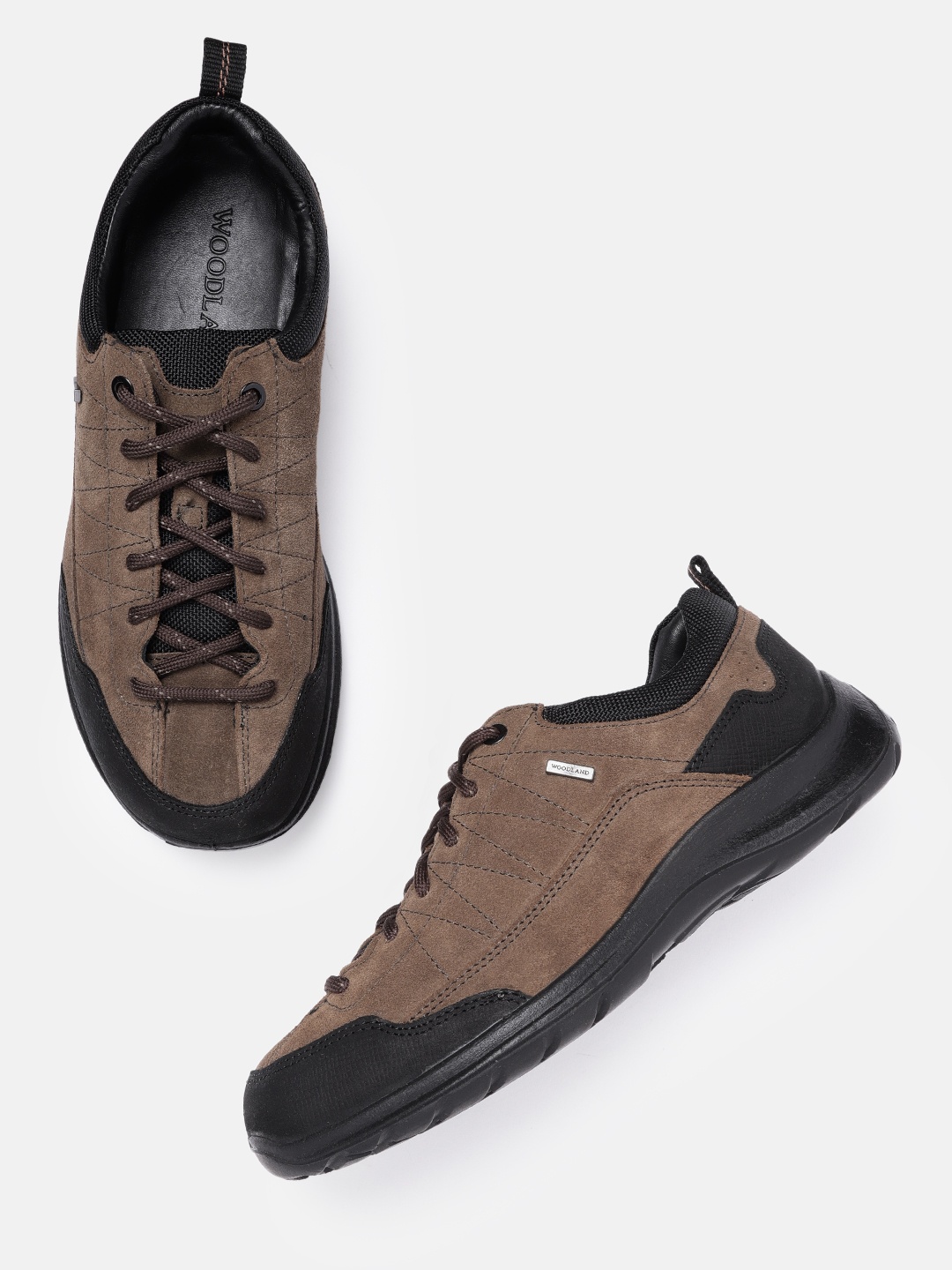 

Woodland Men Brown Solid Suede Sneakers