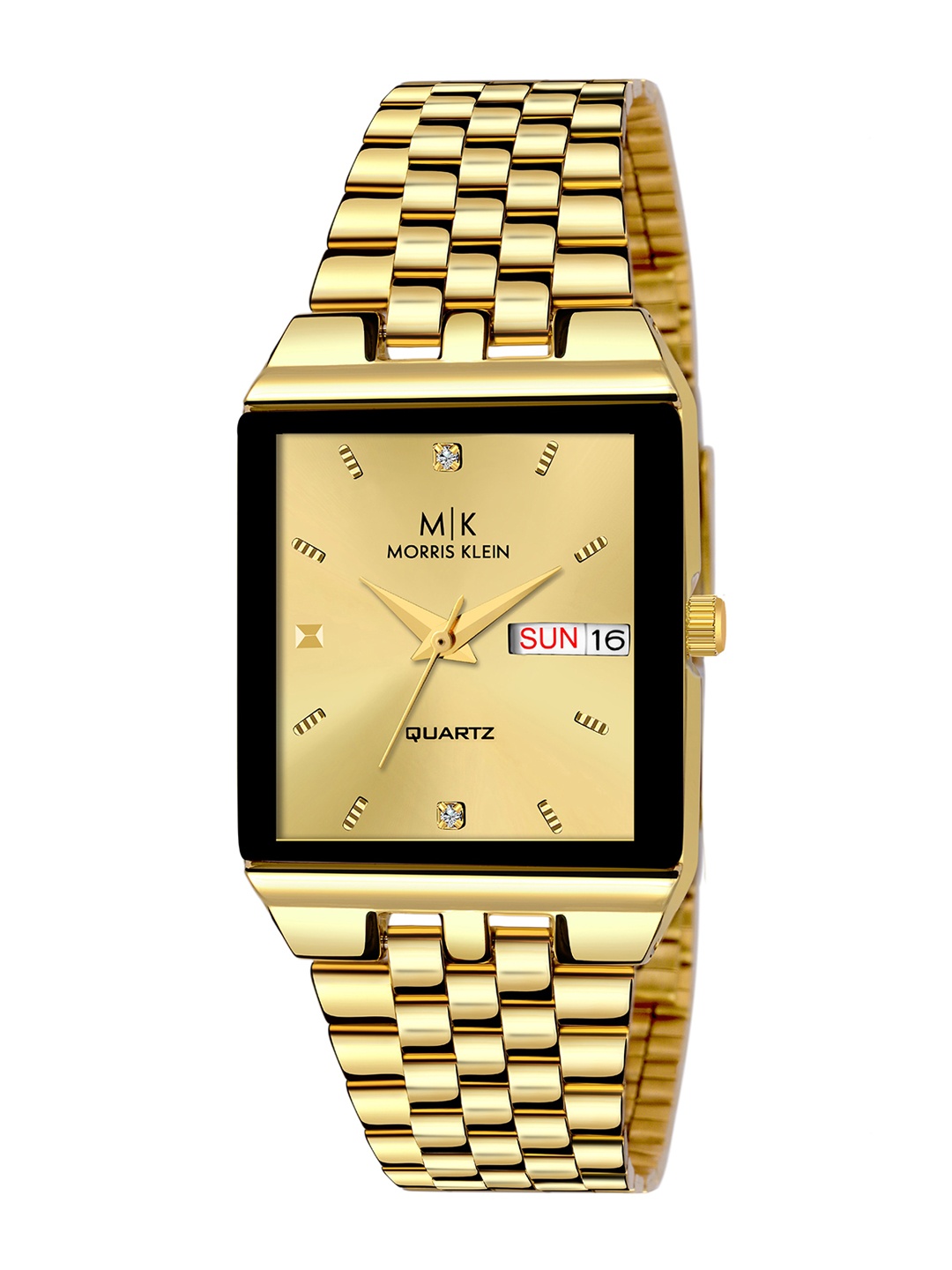 

MORRIS KLEIN Men Gold-Toned Embellished Dial Analogue Watch MK-1026