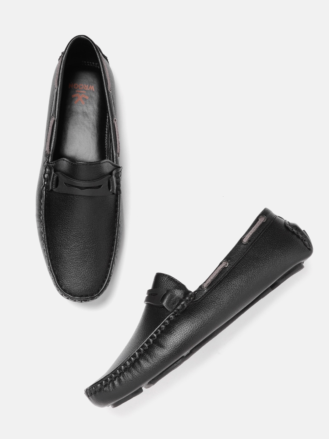 

WROGN Men Black Solid Boat Shoes