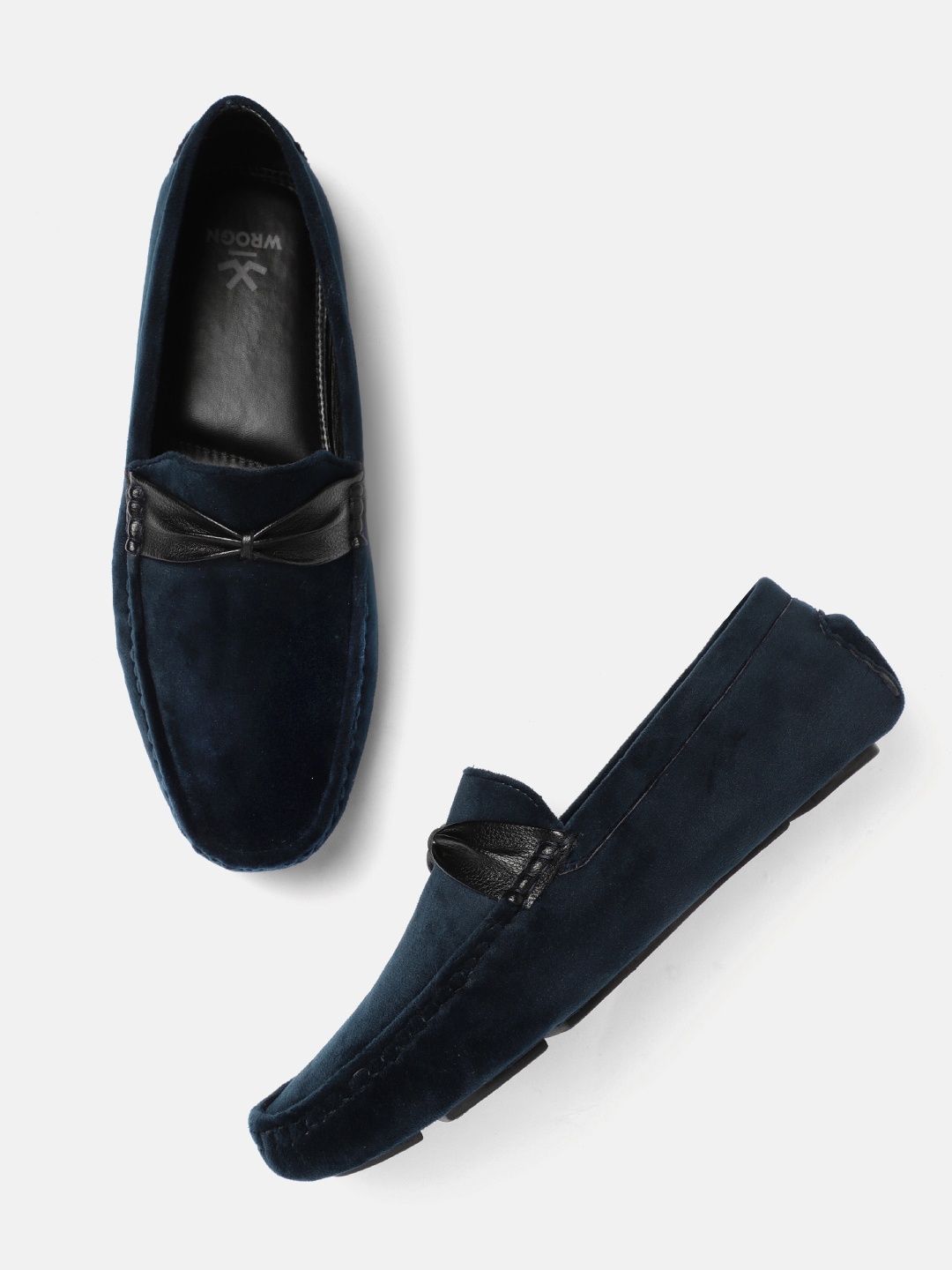 

WROGN Men Navy Blue Driving Shoes
