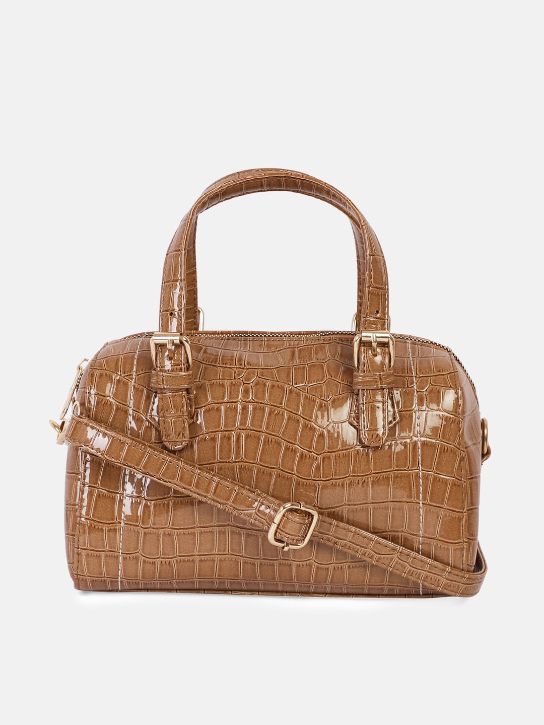 

Bagsy Malone Brown Textured PU Duffel Bag