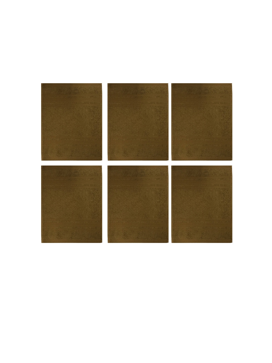 

Lushomes Olive Brown Super Soft and Fluffy 450 GSM Face Towel Pack of 6