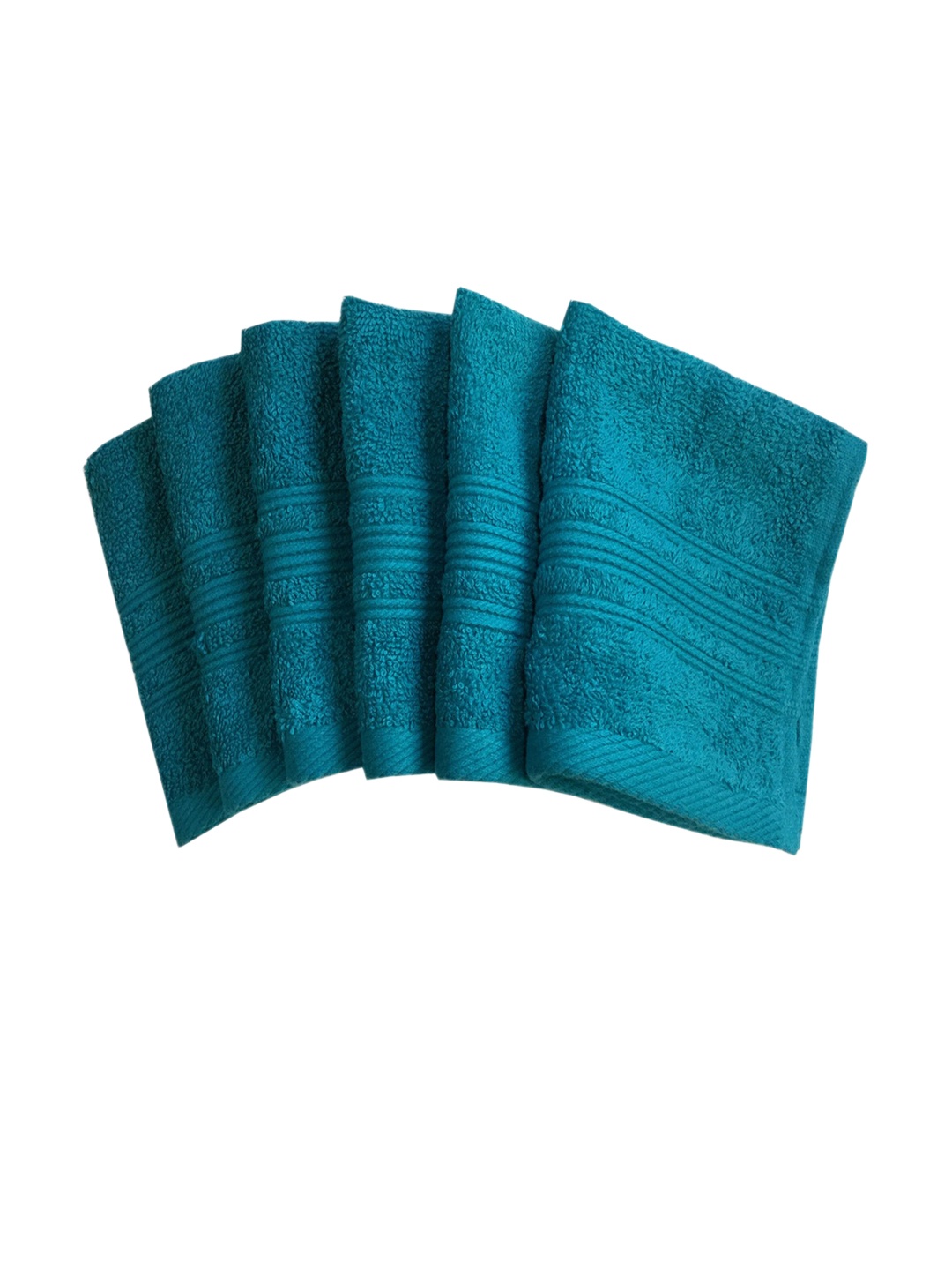 

Lushomes Blue Pack of 6 Cotton Soft and Fluffy 450 GSM Face Towel