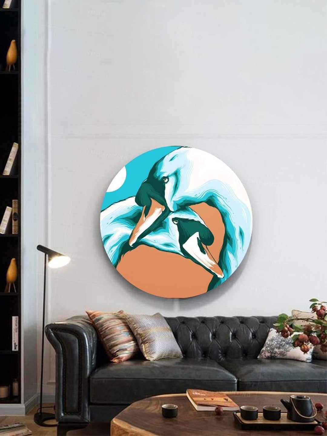 

THE ARTMENT Blue Pair of Mute Swans Canvas