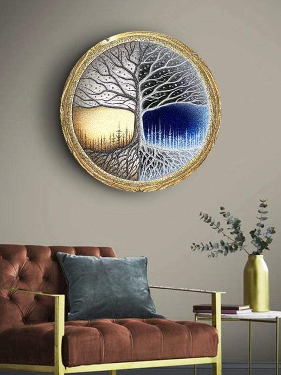 

THE ARTMENT Multicoloured The Wishing Tree Canvas Matte Finish Wall Art, Multi