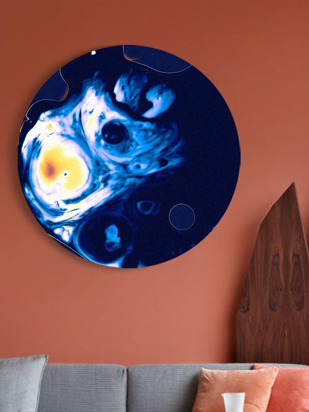 

THE ARTMENT Blue Thermally Flowing Color Canvas - Matte Finish