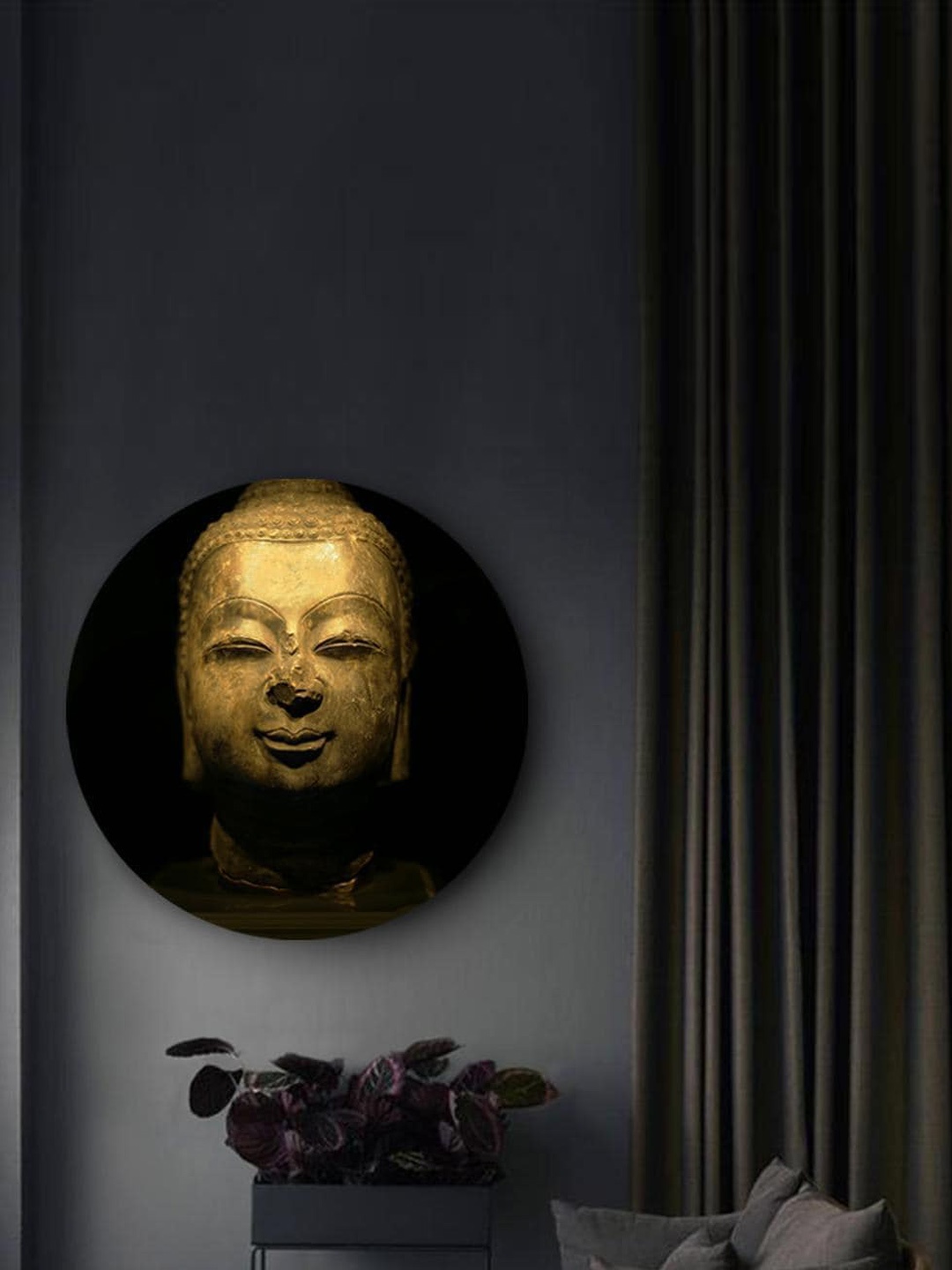 

THE ARTMENT Enlighten Your Mind Matte Finish Canvas- Medium, Gold