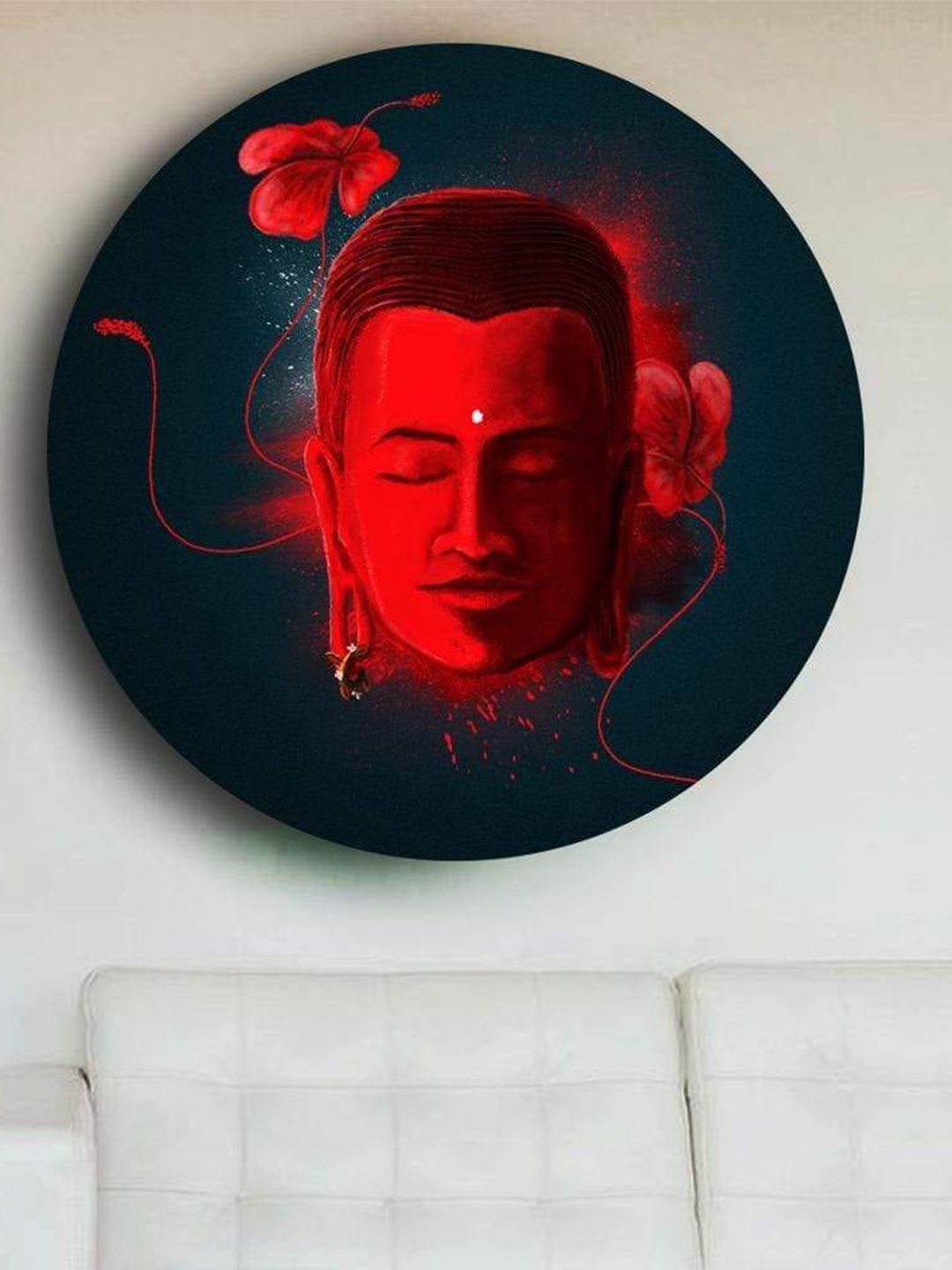 

THE ARTMENT Buddha's Philosophy Matte Finish Canvas- Small, Red