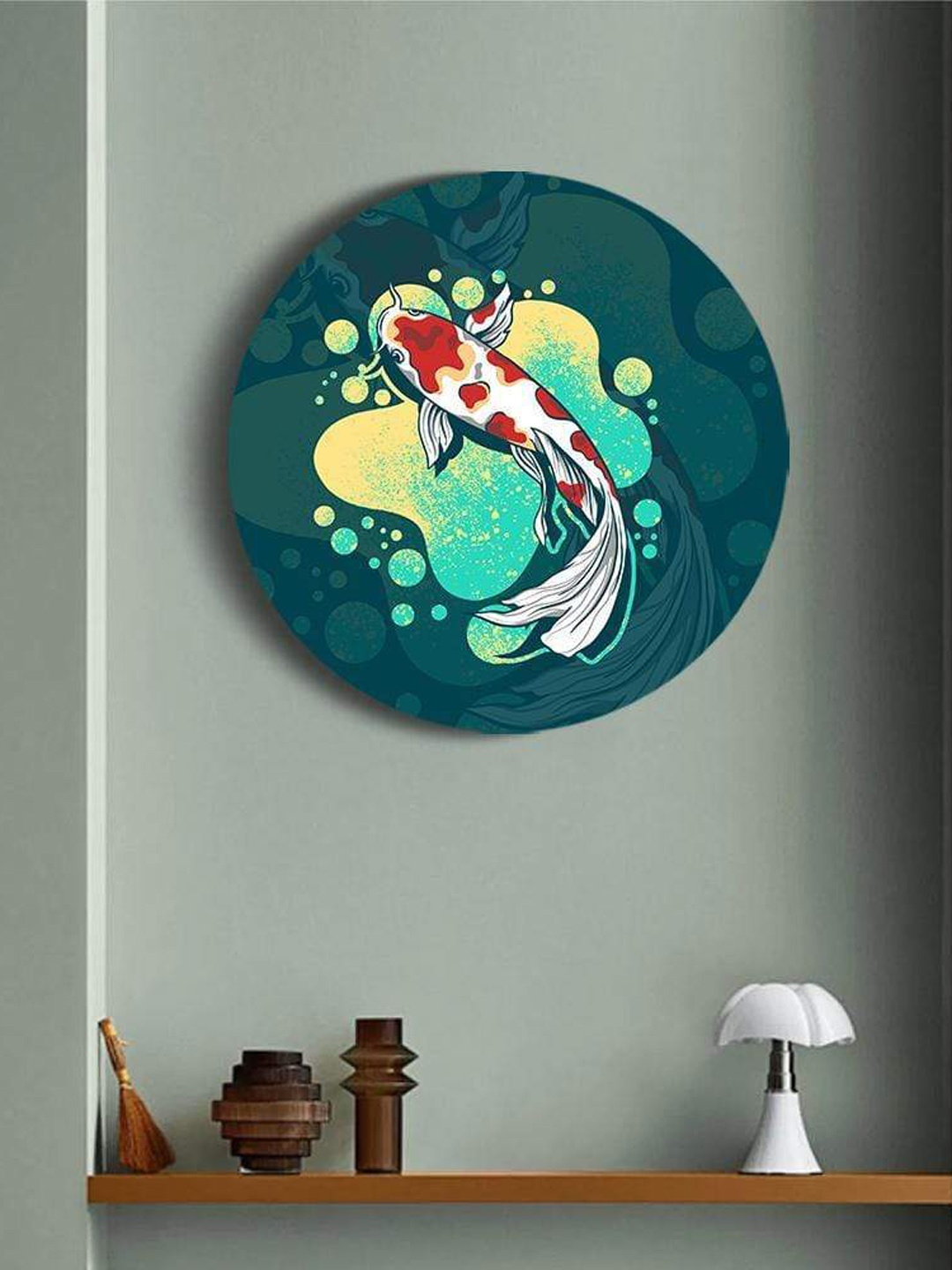 

THE ARTMENT Blue Prized Koi Pond Canvas Wall Art