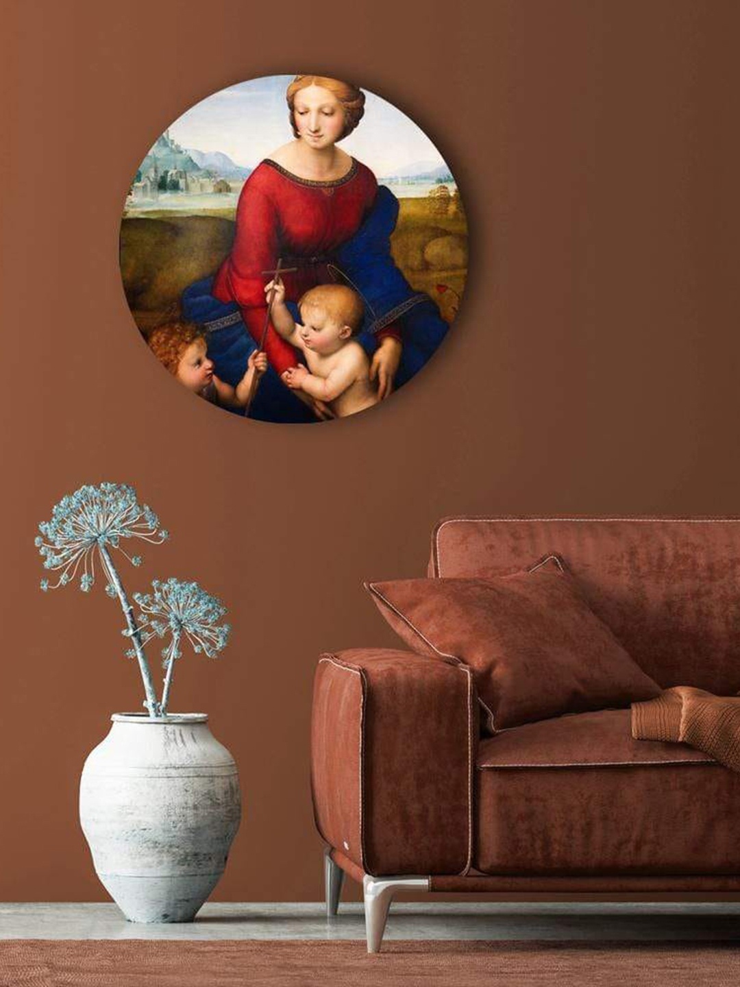 

THE ARTMENT Multicoloured Christ St John and Madonna Canvas, Multi