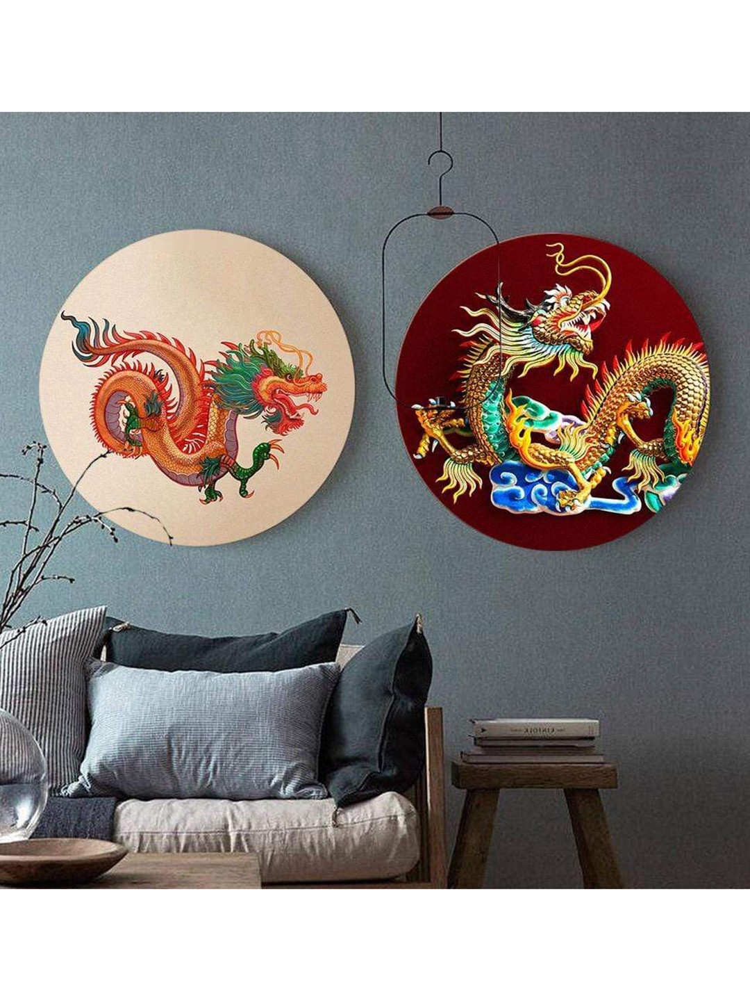 

THE ARTMENT Multicoloured Set of 2 Legendary Tatsu Canvas Wall Arts, Multi