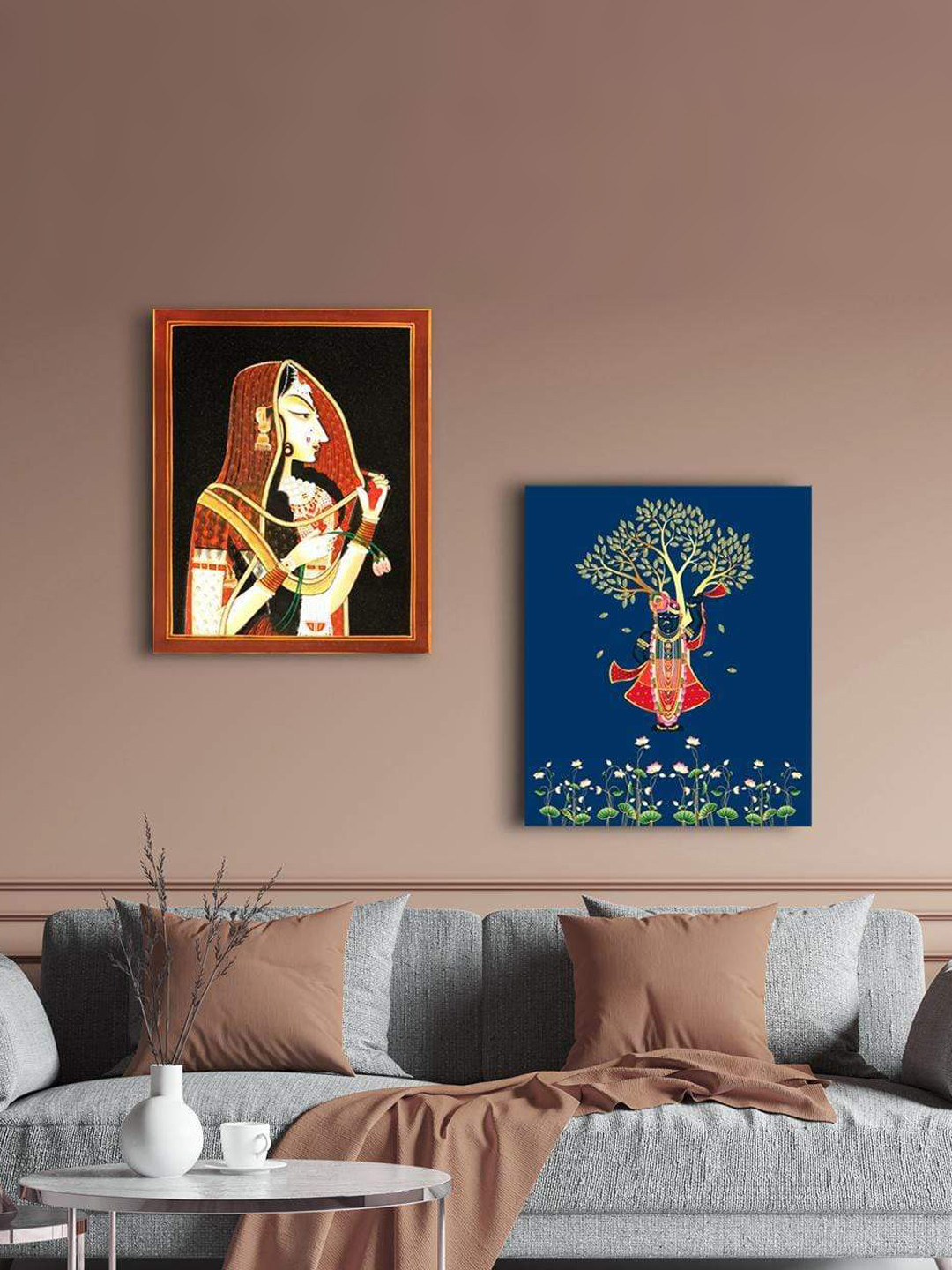 

THE ARTMENT Multicoloured Set of 2 Blending Cultures with Love Canvas Wall Art, Multi