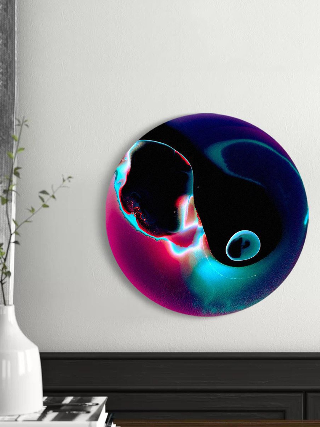 

THE ARTMENT Teal blue Thermally Flowing Color Canvas - Matte Finish
