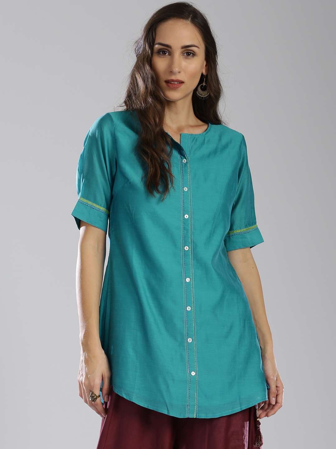 

Fabindia Turquoise Blue Tunic