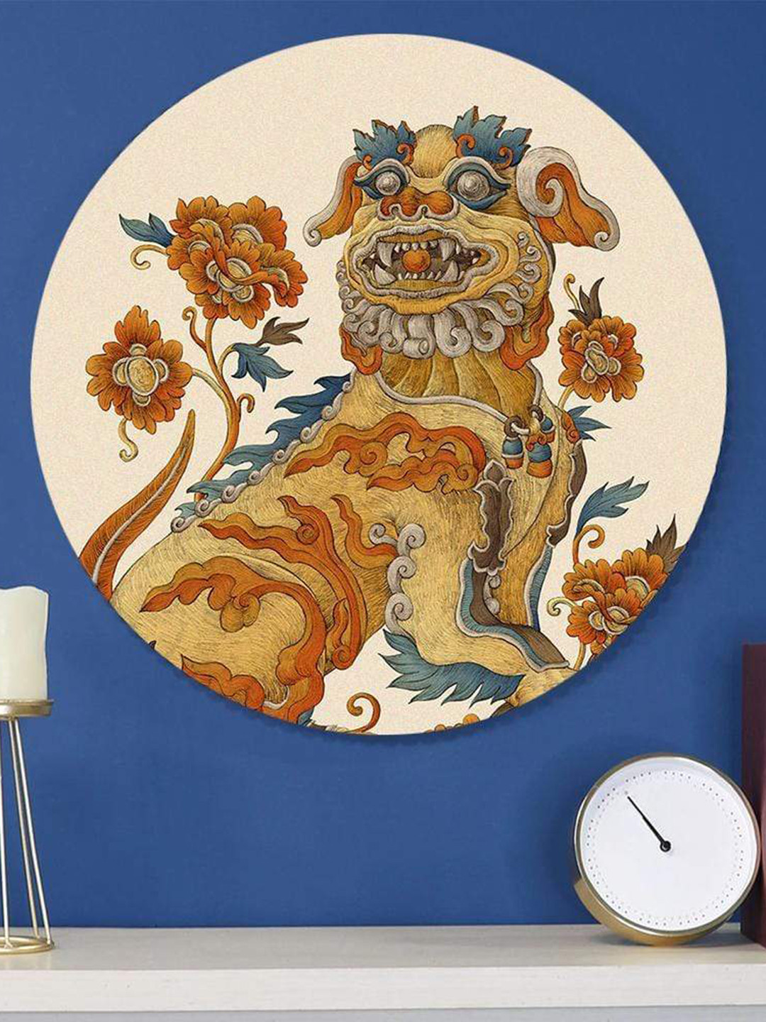 

THE ARTMENT Lucky Loong Canvas With Matte Finish, Brown