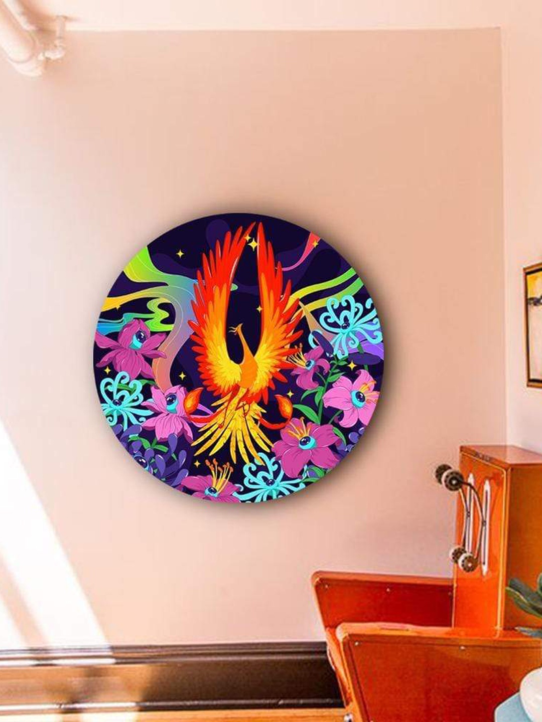

THE ARTMENT Multicoloured Graceful Phoenix Canvas Wall Art, Multi