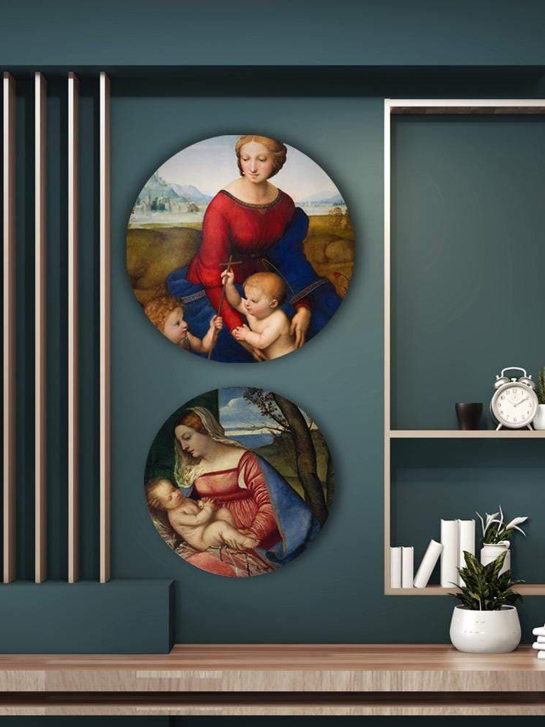 

THE ARTMENT Baby Christ and Madonna Canvas With Matte Finish Set of 2, Multi