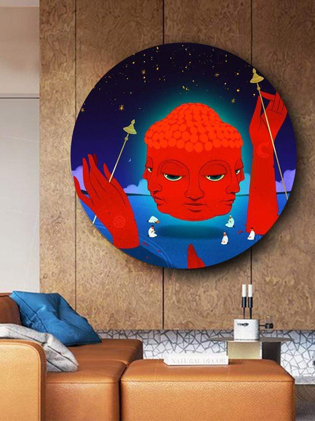 

THE ARTMENT Multicoloured Matte Finish Buddha's Philosophy Canvas Wall Art, Multi