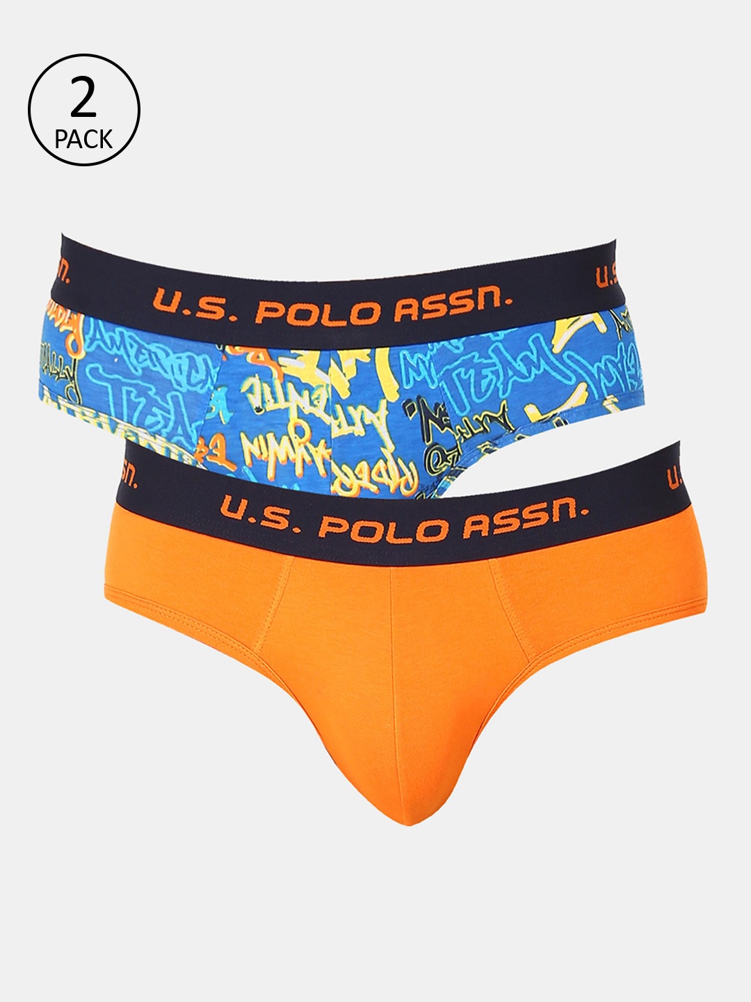 

U.S. Polo Assn. Men Pack Of 2 Assorted Basic Briefs IYAJ-OB0-P2