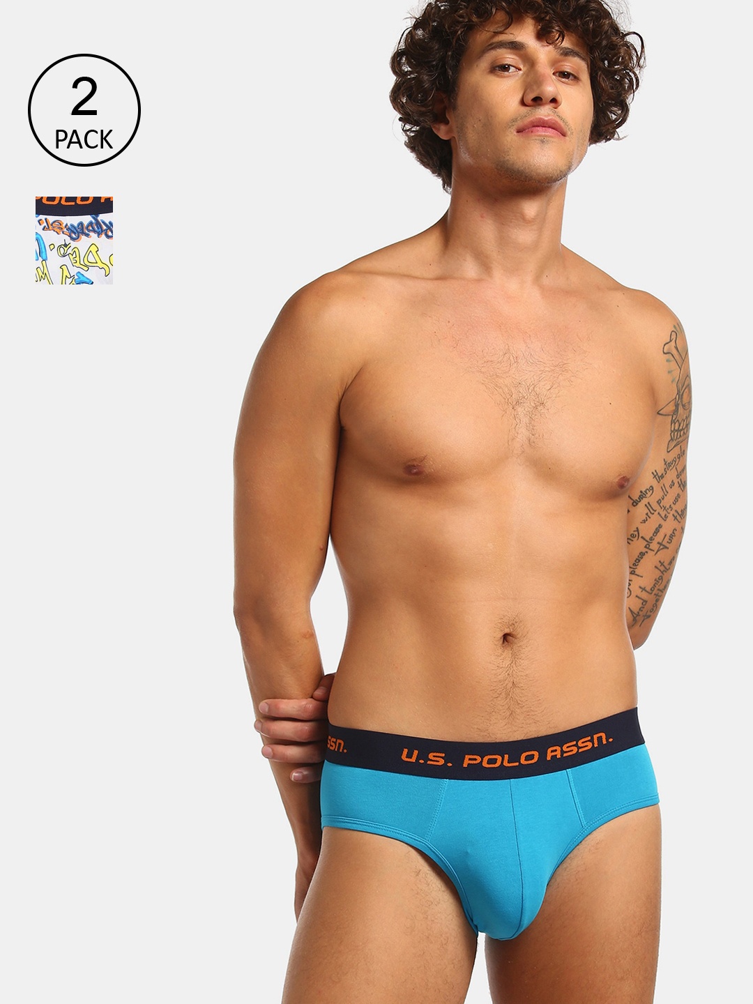 

U.S. Polo Assn. Men Pack Of 2 Assorted Basic Briefs