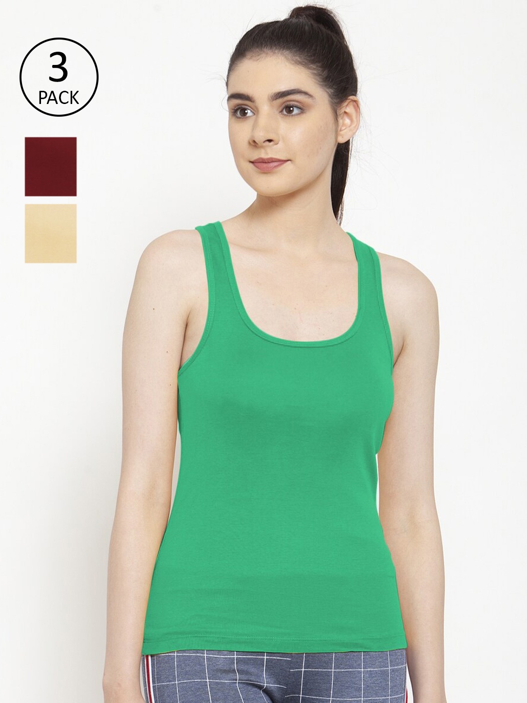 

Friskers Beige Tank Top