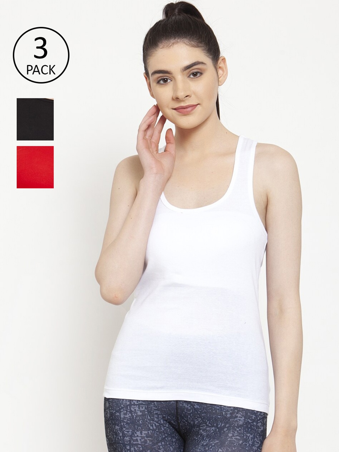 

Friskers Pack Of 3 Tank Tops, Black