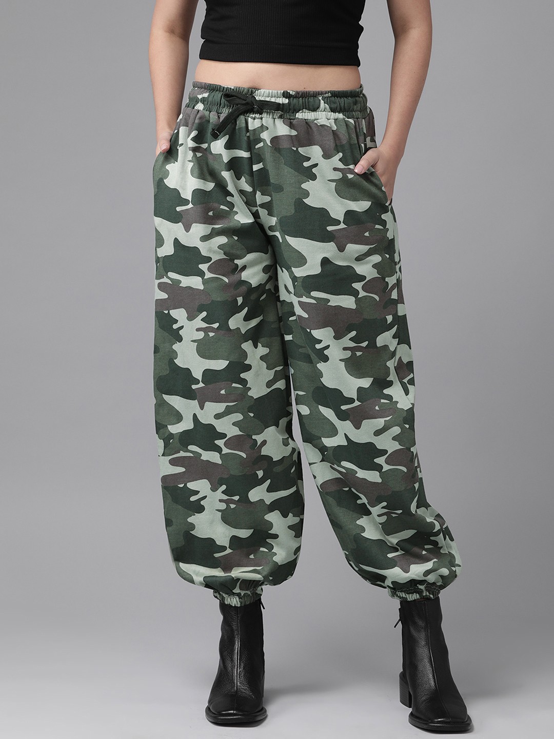 

THE DRY STATE WOMENS CAMOUFLAGE PRINTED AOP JOGGER, Olive