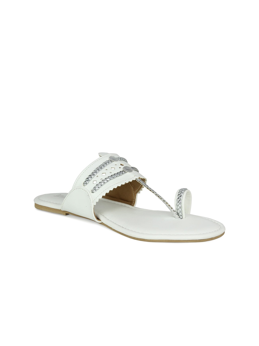 

Inc 5 Women White One Toe Flats