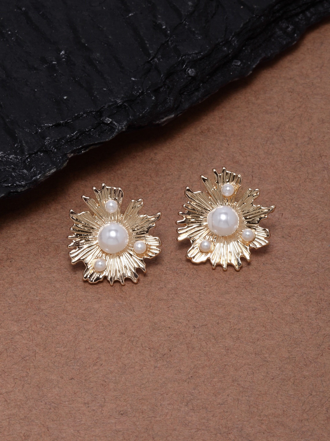 

Ferosh Gold-Toned Contemporary Studs Earrings