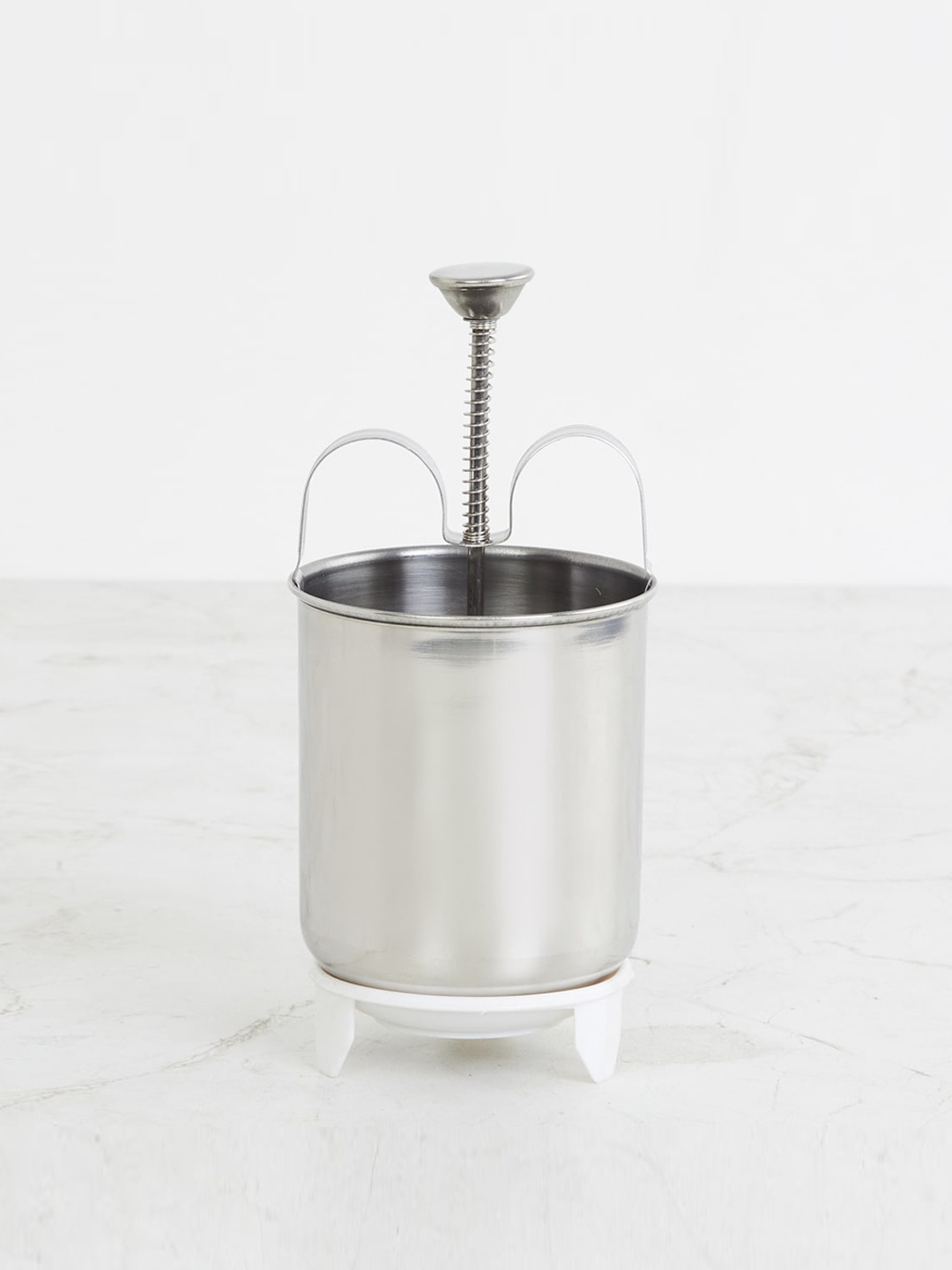 

Home Centre Silver Stainless Steel Medu Vada Maker with Base Stand