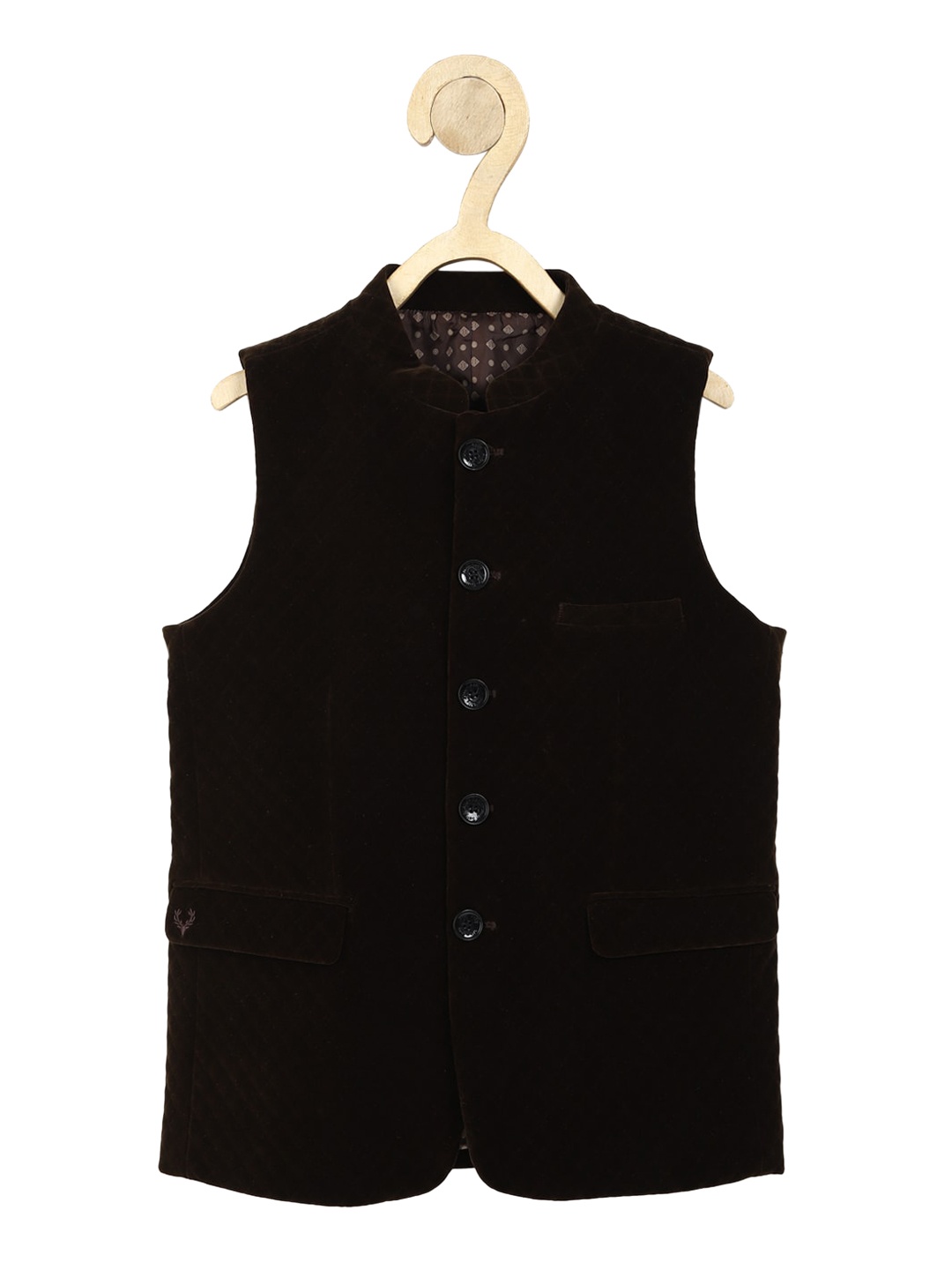 

Allen Solly Junior Boys Brown Checked Waistcoat