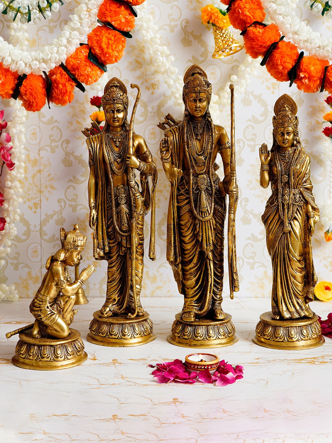 

eCraftIndia Gold Toned Brass Gold Plated Ram Darbar