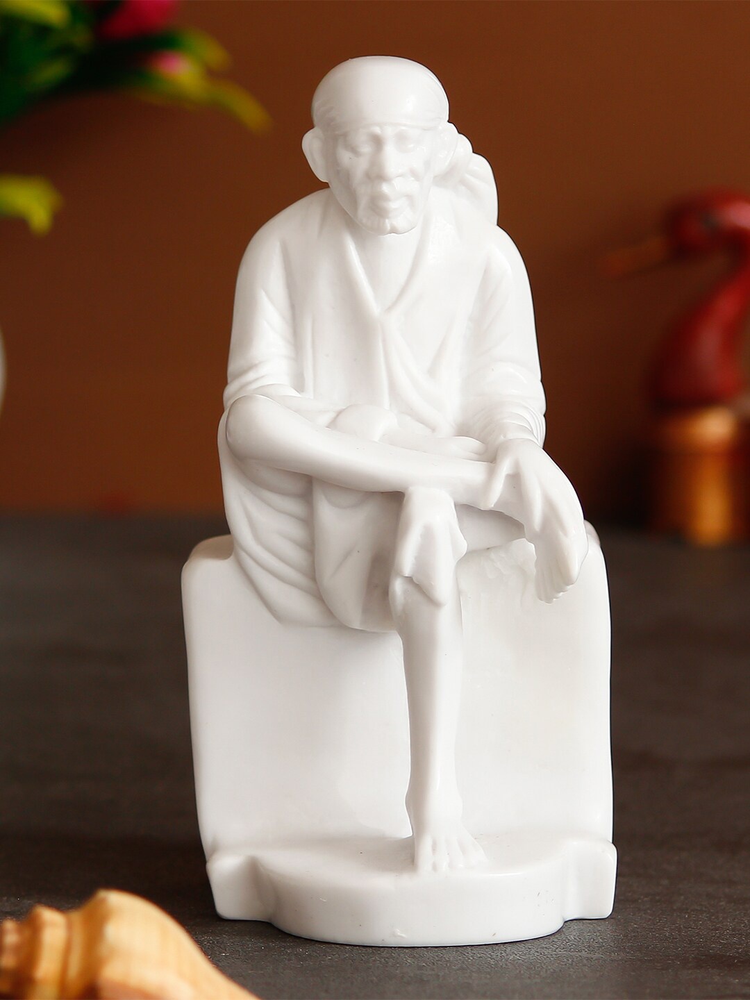 

eCraftIndia White Handcrafted Divine Sai Baba Idol Showpiece