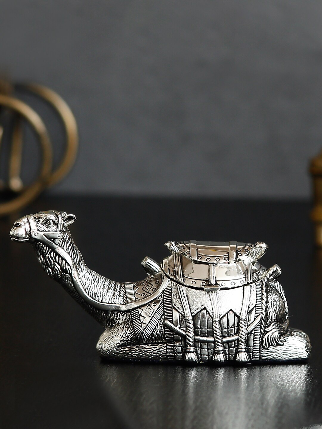 

eCraftIndia Silver-Toned Handcrafted Decorative Figurine Showpieces