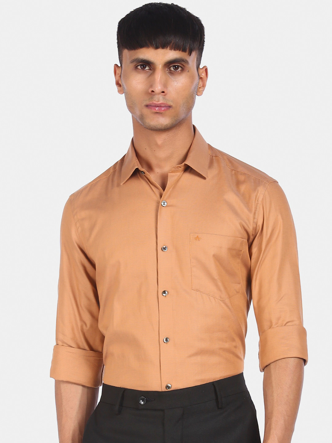 

Arrow Men Orange Opaque Casual Shirt